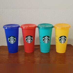 Starbucks Tumblers in Primary Colors